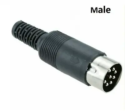 1/2/5pcs 3/4/5/6~8 Pin Male / Female DIN Plug Socket Solder Terminals Connector • £100.14