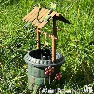 Metal Fairy Wishing Well Garden Woodland Decoration Ornament Fairy Lover Gift • £9.95