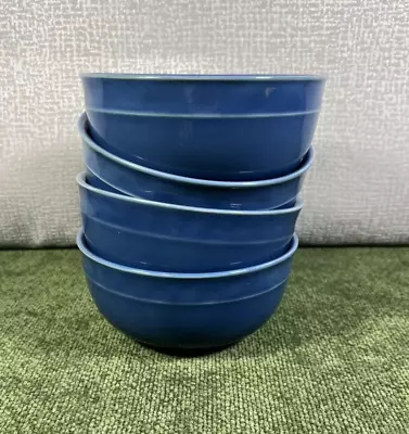 Food Network FONTINA Set Of 4 Oatmeal Bowls Denim Blue 4-5/8  • $14.99