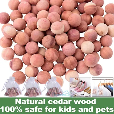 50/100PCS Cedar Blocks For Closet Drawer Clothes Storage 100% Nature Aromatic • $14.83