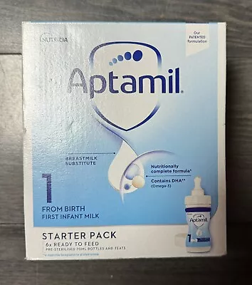 Aptamil 1 First Baby Milk Formula Starter Pack Ready To Use Liquid From Birth • £10.99