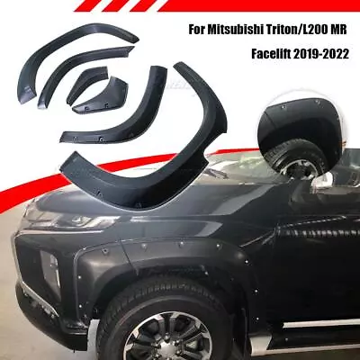 Fender Flares Guard Trim Protector For Mitsubishi Triton MR 2019-22 Matte Black • $194.39