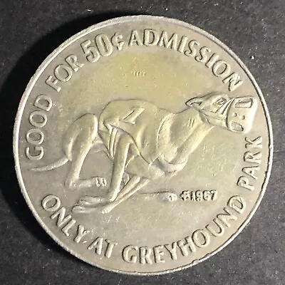 $19.99 • Buy Greyhound Park Arizona 50c Admission Good Luck Coin / Token 31mm 11g VGC 1967