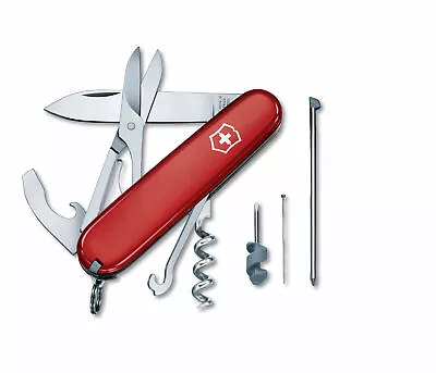 VICTORINOX SWISS ARMY 91mm KNIFE RED COMPACT 15 FEATURES BOXED 54941/1.3405-X1  • $55.90