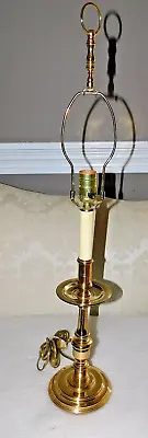 Colonial Williamsburg Style Baldwin Brass Cathedral Candlestick Lamp • $265