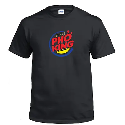 Pho King Burger Vietnamese Asian Foodie Box Logo Funny Shirt Gift Cotton T-shirt • $19.99