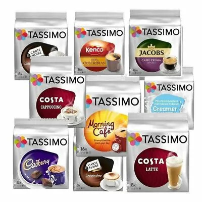 TASSIMO T Discs Coffee Pods - Latte Caramel Cappuccino Americano Cadbury Variety • $13.85