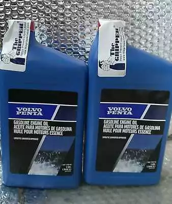 VOLVO PENTA 10W-30 Gasoline Engine Oil 1 Quart ~ Lot Of 2 • $29.99