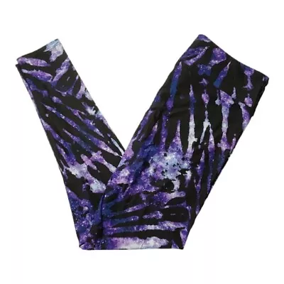 Lularoe Leggings Purple Blue Black Galaxy Tie Dye NWOT OS • $22