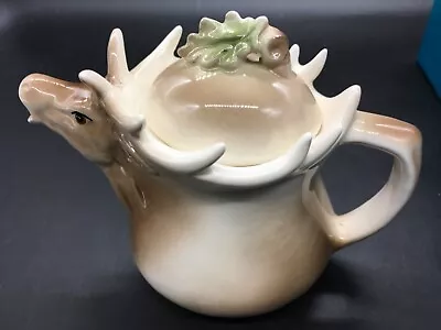 Department 56 Moose Elk Ceramic Creamer With Lid 6” X 4.5” Vintage • $28