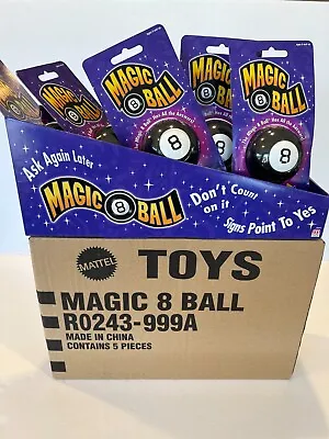Mattel Mini MAGIC 8 BALL Set Of 5 Store Display Box New Case Lot Classic Toy • $28.30