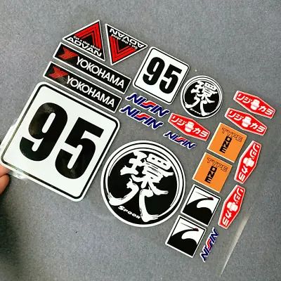 21 PCS JDM Stickers Pack Car Motorcycle Racing Motocross Helmet Vinyl Decals Lot • $9.99