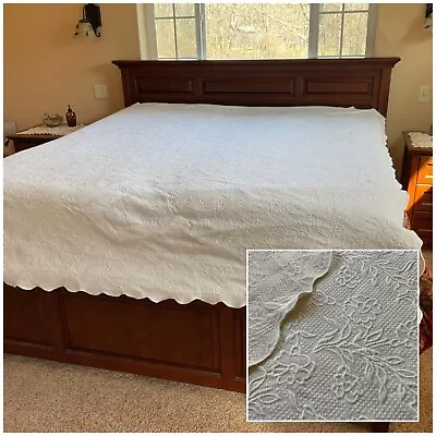 Martha Stewart Matelasse Twin Bedspread /Coverlet & Pillow Sham • $54.39