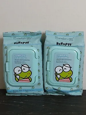 2x The Creme Shop Keroppi 20 Pre-Wet Cleansing Towelettes/Wipes Green Tea Scent • $11