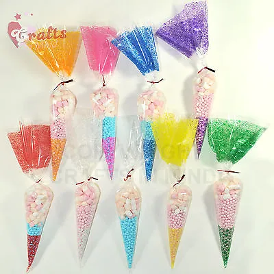 SMALL Cone Cello Bags 16x22cm | Party Treat Sweet Candy Gift Favor Empty Bags • £2.45
