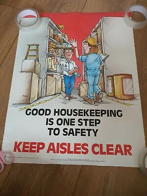 £18 • Buy Vintage Health And Safety Poster. Good Housekeeping. 1997.