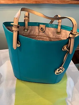 Michael Kors Medium  Turquoise Leather Tote Womens Handbag NWOT • $50