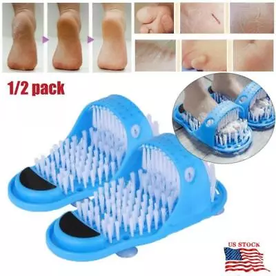 Foot Scrubber Brush Slipper Bath Shower Spa Cleaner Scrub Feet Massage Wash US • $29.99