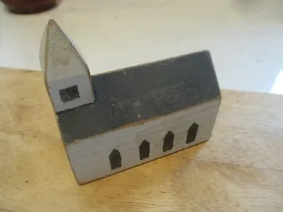 White Wood Church. Miniature Building With Simple Primitive Style • $15