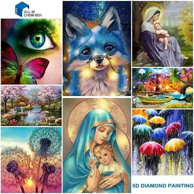 $12.99 • Buy Embroidery Kits Diamond Painting Drill 5D DIY Art Cross Stitch Decor Gifts Mural