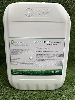 Liquid Iron Sulphate 10l 7% Lawn Green Up & Moss Killer 10l Treats 5000m² • £26