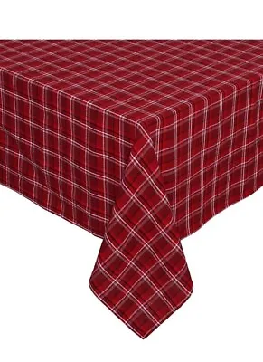 NEW Red Tartan Table Cloth. 230cmx140cm. 100% Cotton.  Burns Night/Christmas • £14.99