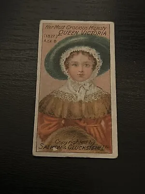 Rare Card 1897 - Salmon & Gluckstein - Queen Victoria Age 8 1 Card 6 In The Set • £15