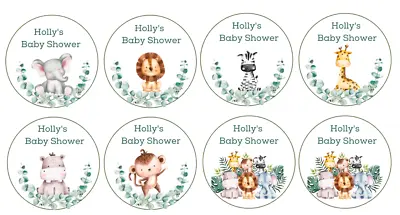 20 X Edible Safari Animal Baby Shower Cupcake Toppers Uncut Icing/wafer UNCUT • £3