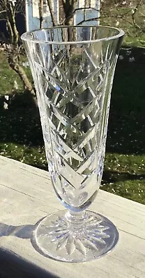 Waterford Crystal Footed 7  Bud Vase Signed • $24