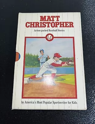 Matt Christopher 1971 Baseball Stories PB Book Box Set Sportswriter First Base   • $14.95