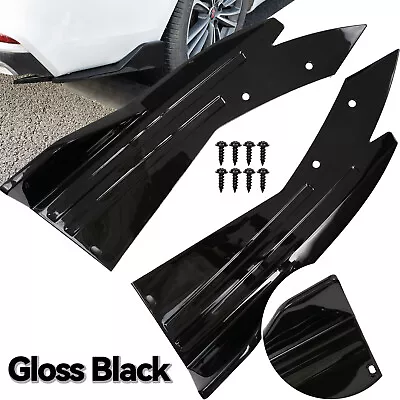 Universal Car Rear Bumper Lip Diffuser Splitter Spoiler Canards Angle Protector • $21.49