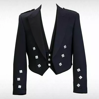 Men Scottish Prince  Charlie Kilt Traditional  Wedding Jacket Waistcoat/Vest • $59.99