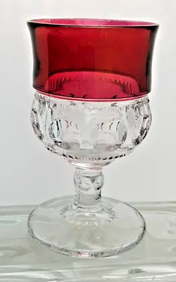 Tiffin Ruby Red~Wine/Water Glass~Kings Crown~(Set Avail. Plate Dessert/Cocktail) • $6.99