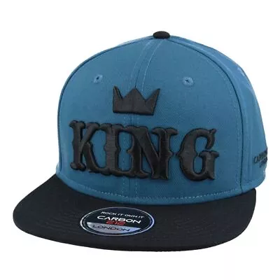 King London Cap Snapback Men's Ladies Blue Baseball Cap Hat Hip-Hop Adjustable • £24.75