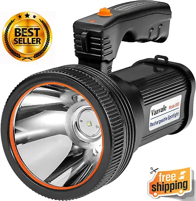 The Worlds Brightest 6000 Lumen High Power LED Rechargeable Spotlight Portable! • $49.57