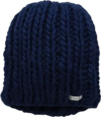 NEFF Women's Cara Textured Beanie With Oversized Yarn Navy New With Tags • £9.64
