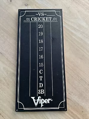 Viper Chalk Scoreboard: Cricket And 01 Dart Games Black 15.5  H X 7  W • $18