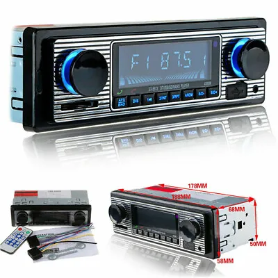 Car In-Dash MP3 Stereo Radio Player Bluetooth 4-CH Output FM USB AUX In Remote • $21.90