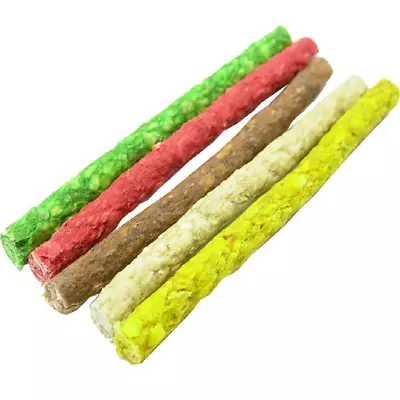 CLASSIC MUNCHY STICKS X100 : Natural Or Assorted Dog Chews Dobby Pet Snack Rolls • £8.99