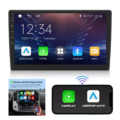 10 Inch Car Stereo Radio Android 12 GPS Wifi Double 2 Din Touch Screen CarPlay • $54.39