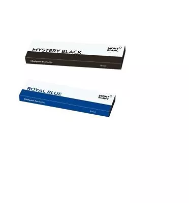 Montblanc Refills ( Pack Of 2 ) For Rollerball Pens Black / Blue / Barbados Blue • $26.29