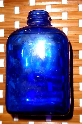 COLLECTORS COBALT BLUE APOTHACARY BOTTLE ANTIQUE VINTAGE CIR EST 1970s • $9