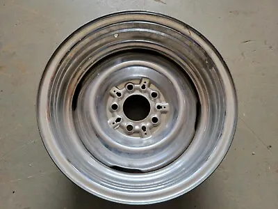 (1) Single Vintage NOS 15x6 Chrome Reverse Wheel 5x4.5 -BP 2.75 -Backspacing • $239.95