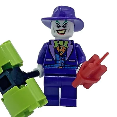 LEGO DC Batman The Joker Minifigure (sh094) Blue Vest Dark Purple Fedora • $34.18