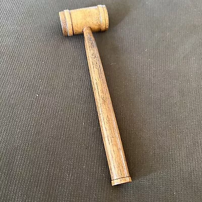 Vintage Wooden Mallet Hammer Gavel 11 Inch Long • $10