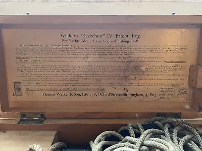 Vintage Walker’s “Excelsior” IV Patent Log For Yachts Motor Launches…. • £65