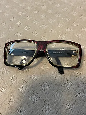 Ted Lapidus Paris Eyeglass Frames-Made In France-Vintage-Oversize-Black And Red • $79
