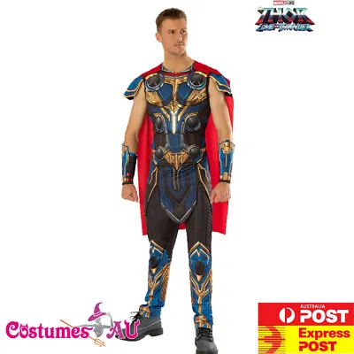 Mens Deluxe Thor Love & Thunder Costume Avengers Marvel Superhero Adult Jumpsuit • $75.99