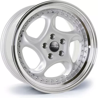 Alloy Wheels 17  Dare F6 Silver Polished Lip For VW Golf R32 [Mk4] 02-04 • $895.64