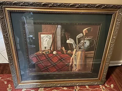 Carolina Mirror Crown Fine Arts Picture #1867 Vintage Golf Bag W/clubs • $35